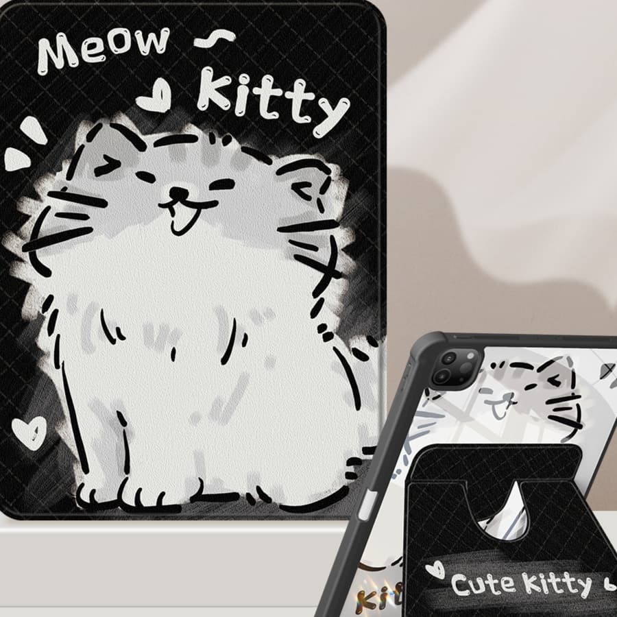 タブレットケース iPad/iPad Air/iPad Pro/mini/ タブレットケース 猫ちゃん集合 回転式保護カバー