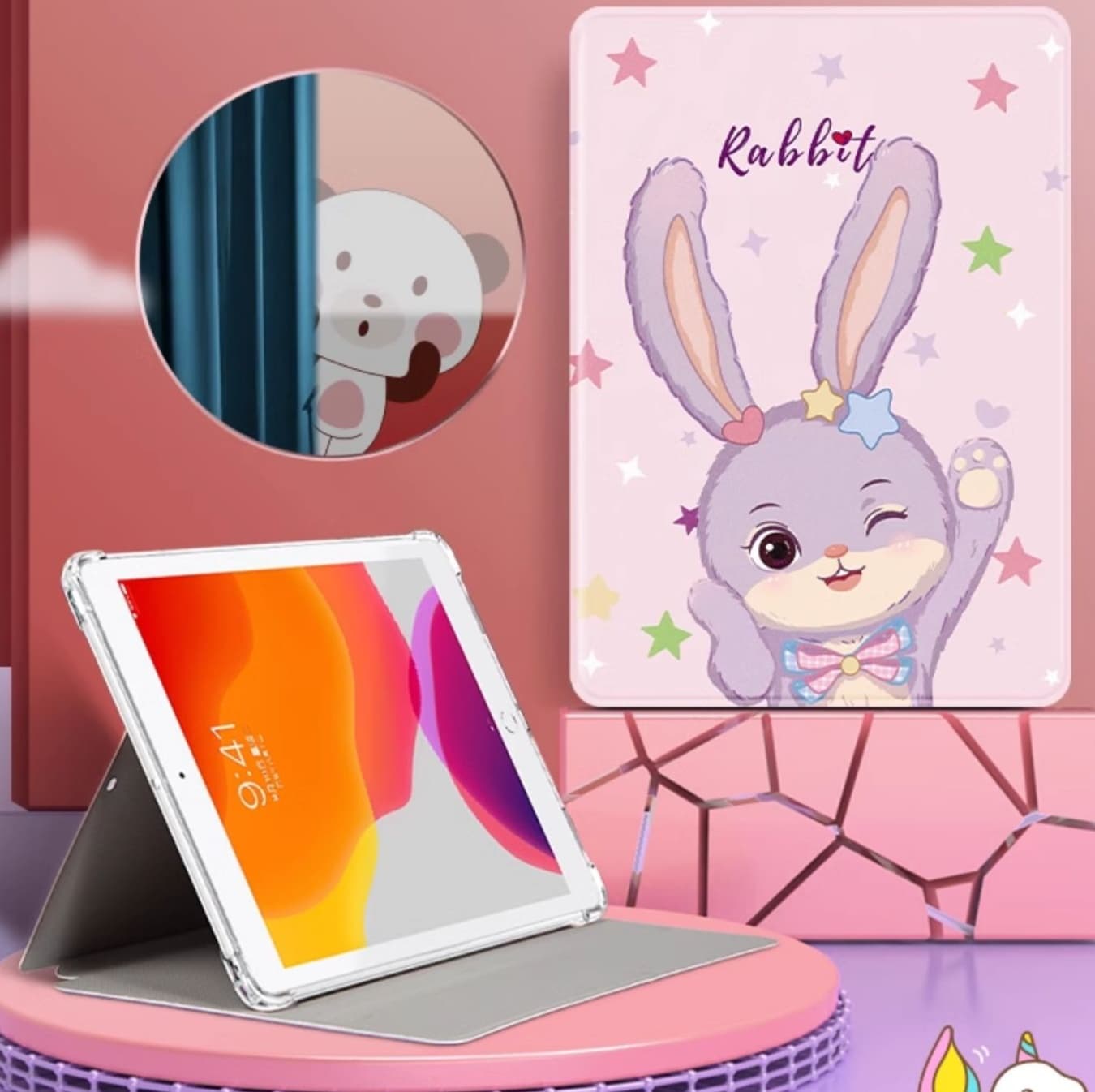 タブレットケース iPad/iPad Air/iPad Pro/miniタブレットケース衝撃吸収 可愛い動物柄 保護タブレットケース