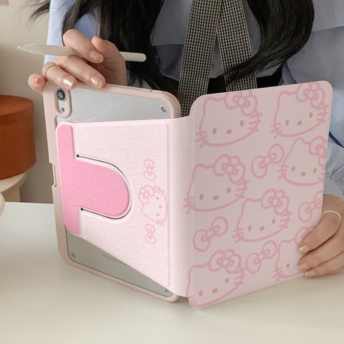 タブレットケース iPad/iPad Air/iPad Pro/mini iPad/iPad Air/iPad Pro/mini かわいい猫柄折りたたみタブレット保護ケース