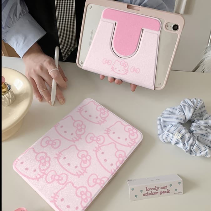 タブレットケース iPad/iPad Air/iPad Pro/mini iPad/iPad Air/iPad Pro/mini かわいい猫柄折りたたみタブレット保護ケース