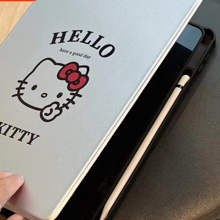 タブレットケース iPad/iPad Air/iPad Pro/mini キティちゃん立て掛け式保護ケース