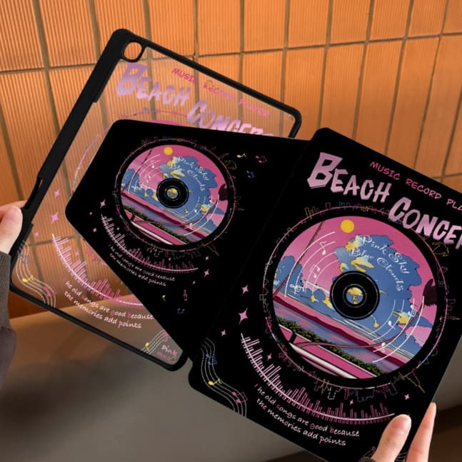 タブレットケース iPad/iPad Air/iPad Pro/mini 音楽祭レコードデザイン 折りたたみタブレットケース