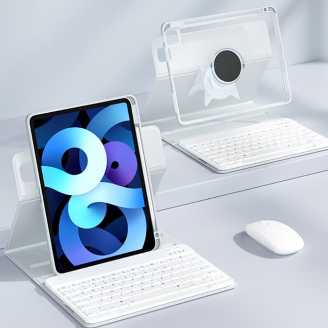 タブレットケース iPad/iPad Air/iPad Pro/mini 回転式タブレットスタンド マック風キーボード付き
