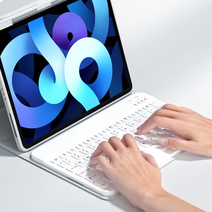 タブレットケース iPad/iPad Air/iPad Pro/mini 回転式タブレットスタンド マック風キーボード付き