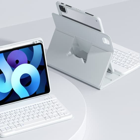 タブレットケース iPad/iPad Air/iPad Pro/mini 回転式タブレットスタンド マック風キーボード付き