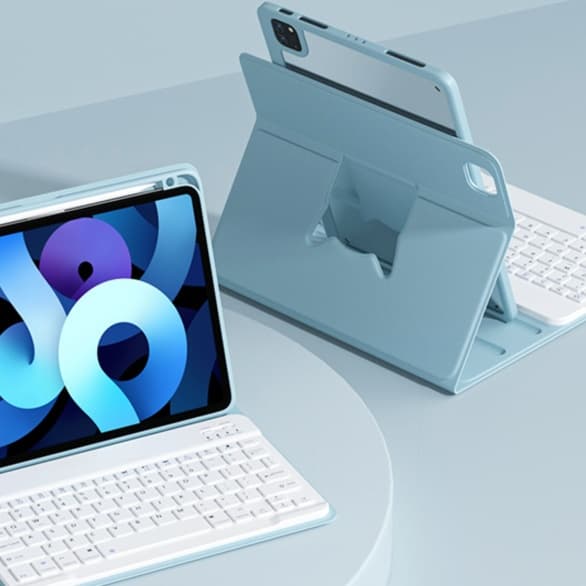 タブレットケース iPad/iPad Air/iPad Pro/mini 回転式タブレットスタンド マック風キーボード付き