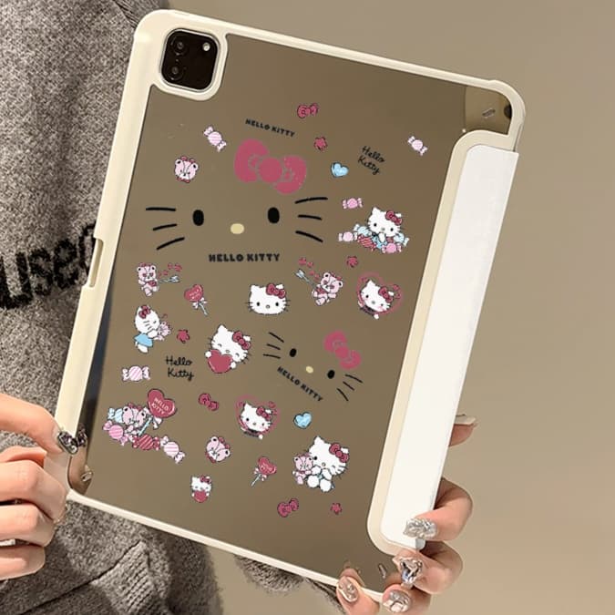 タブレットケース iPad/iPad Air/iPad Pro/mini 猫キャラクター柄 折り畳み式保護タブレットケース