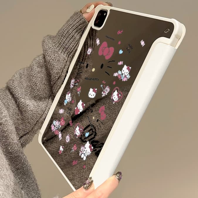 タブレットケース iPad/iPad Air/iPad Pro/mini 猫キャラクター柄 折り畳み式保護タブレットケース