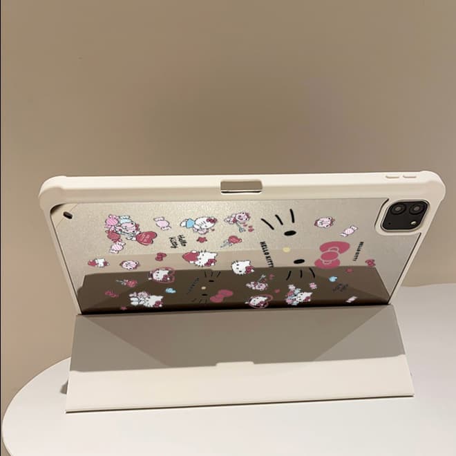 タブレットケース iPad/iPad Air/iPad Pro/mini 猫キャラクター柄 折り畳み式保護タブレットケース