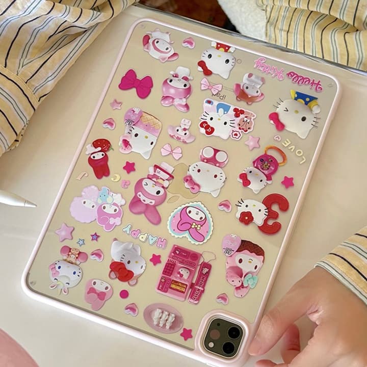 タブレットケース iPad/iPad Air/iPad Pro/miniサンリオキャラクター立体飾り付きタブレット保護ケース