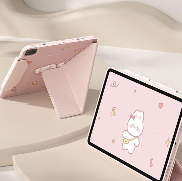 タブレットケース かわいい雲模様 折りたたみ式軽量保護ケース iPad/iPad Air/iPad Pro/mini