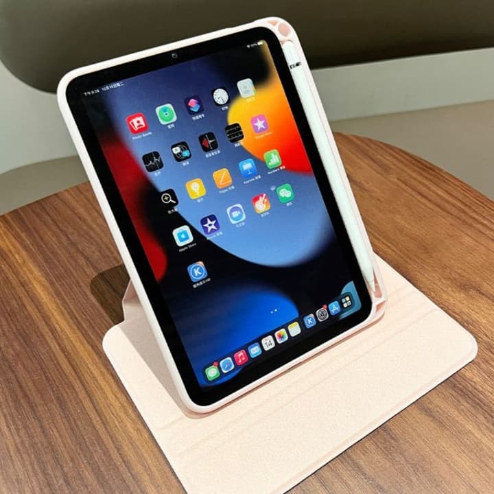 タブレットケース iPad/iPad Air/iPad Pro/mini 多機能ポケット付き透明背面保護ケース