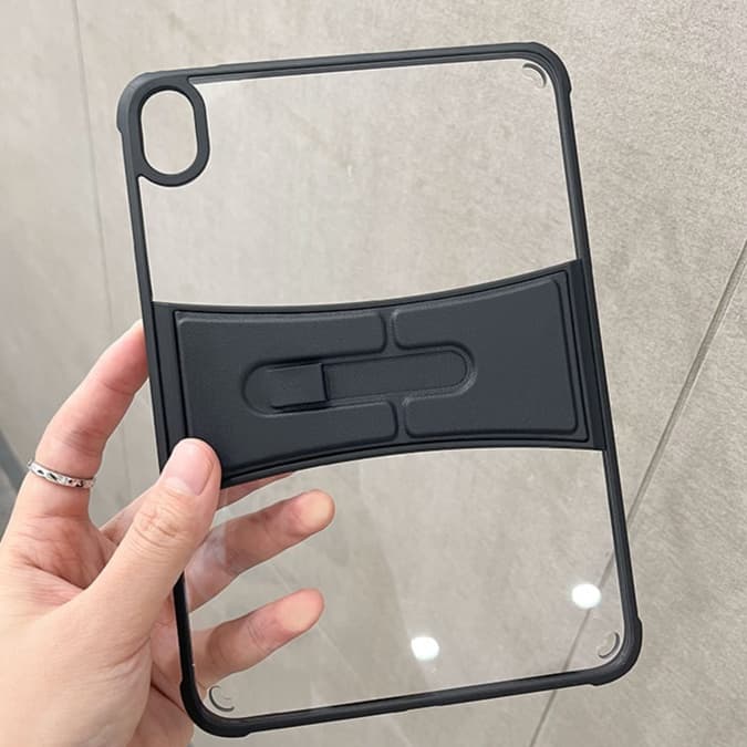 タブレットケース 多機能透明背面 筆ホルダー付き立てかけケース iPad/iPad Air/iPad Pro/mini