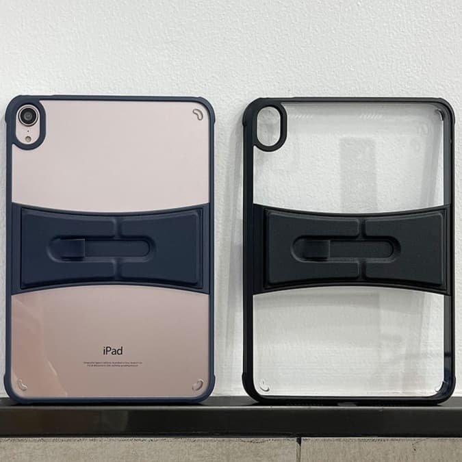 タブレットケース 多機能透明背面 筆ホルダー付き立てかけケース iPad/iPad Air/iPad Pro/mini
