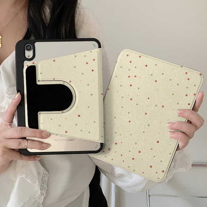 タブレットケース 格子模様 ねこちゃん 立て掛け式タブレットカバー iPad/iPad Air/iPad Pro/mini