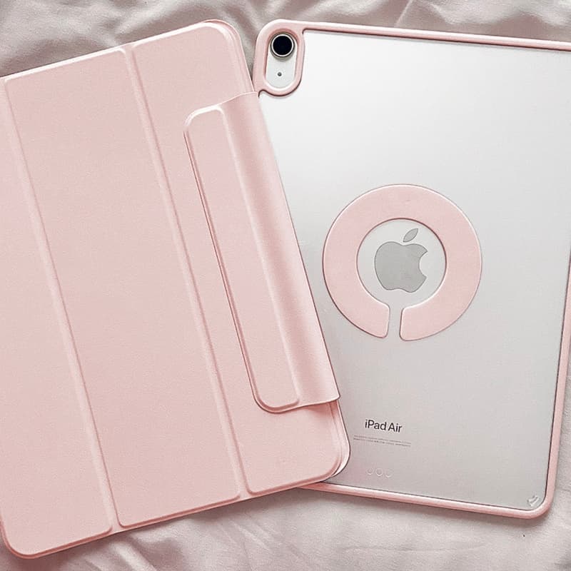 タブレットケース 回転機能付き かわいい子犬 透明タブレットカバー iPad/iPad Air/iPad Pro/mini