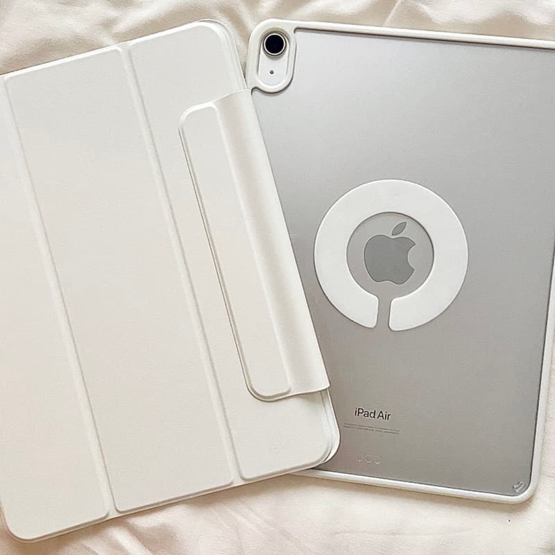 タブレットケース 回転機能付き かわいい子犬 透明タブレットカバー iPad/iPad Air/iPad Pro/mini