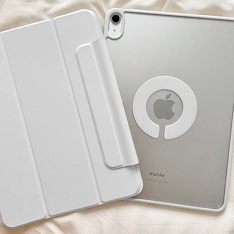 タブレットケース 回転機能付き かわいい子犬 透明タブレットカバー iPad/iPad Air/iPad Pro/mini