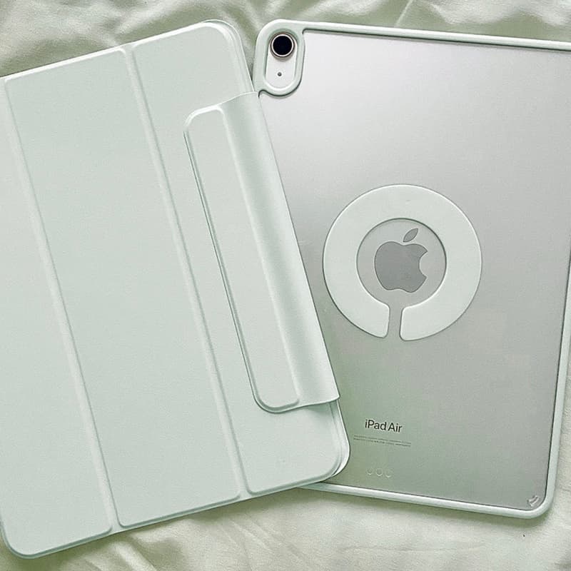 タブレットケース 回転機能付き かわいい子犬 透明タブレットカバー iPad/iPad Air/iPad Pro/mini