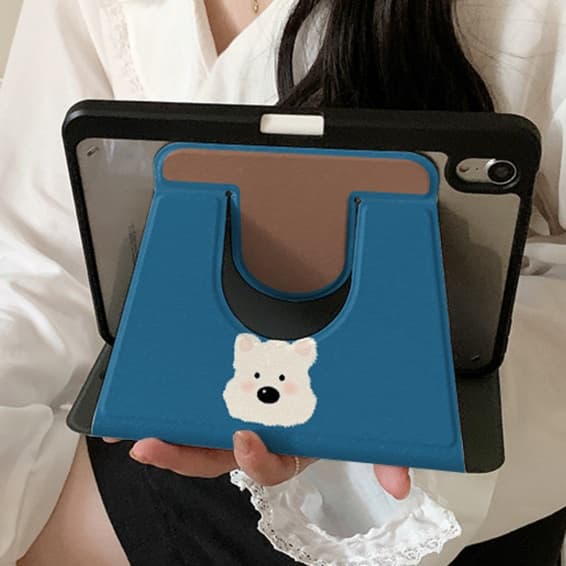 タブレットケース もこもこくまさんの冬支度タブレットカバー iPad/iPad Air/iPad Pro/mini