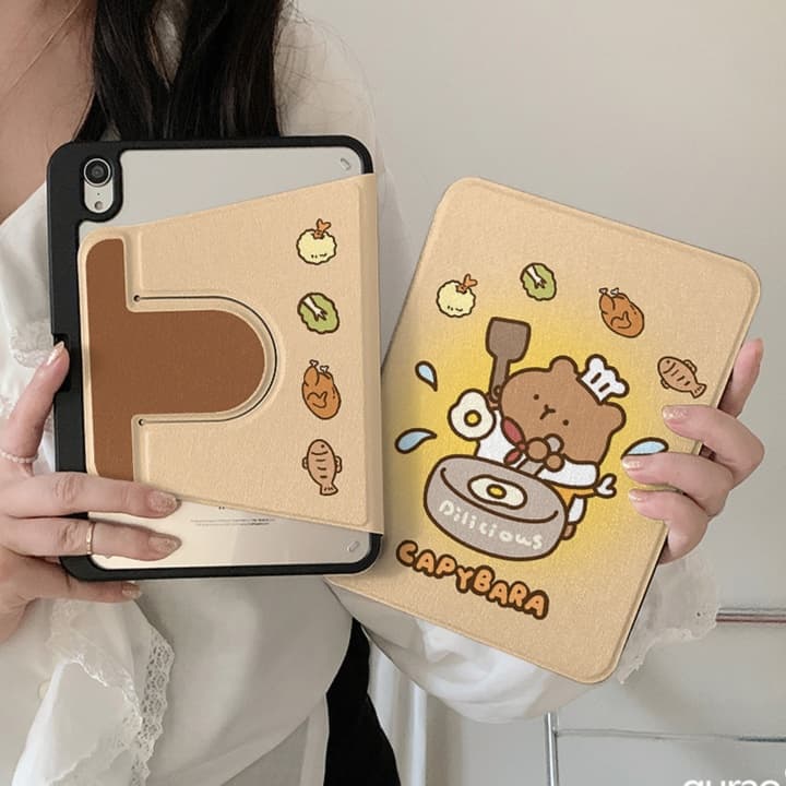 タブレットケース もこもこくまさんの冬支度タブレットカバー iPad/iPad Air/iPad Pro/mini
