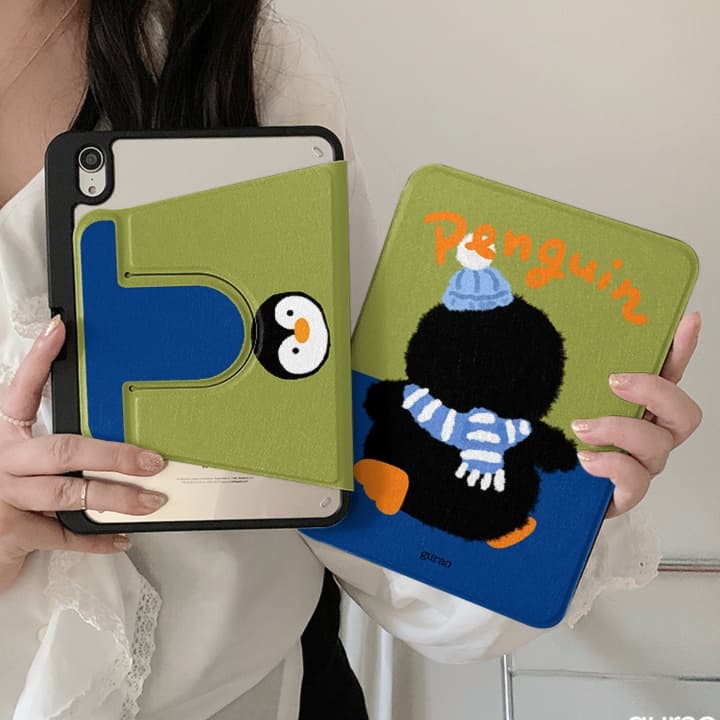 タブレットケース もこもこくまさんの冬支度タブレットカバー iPad/iPad Air/iPad Pro/mini