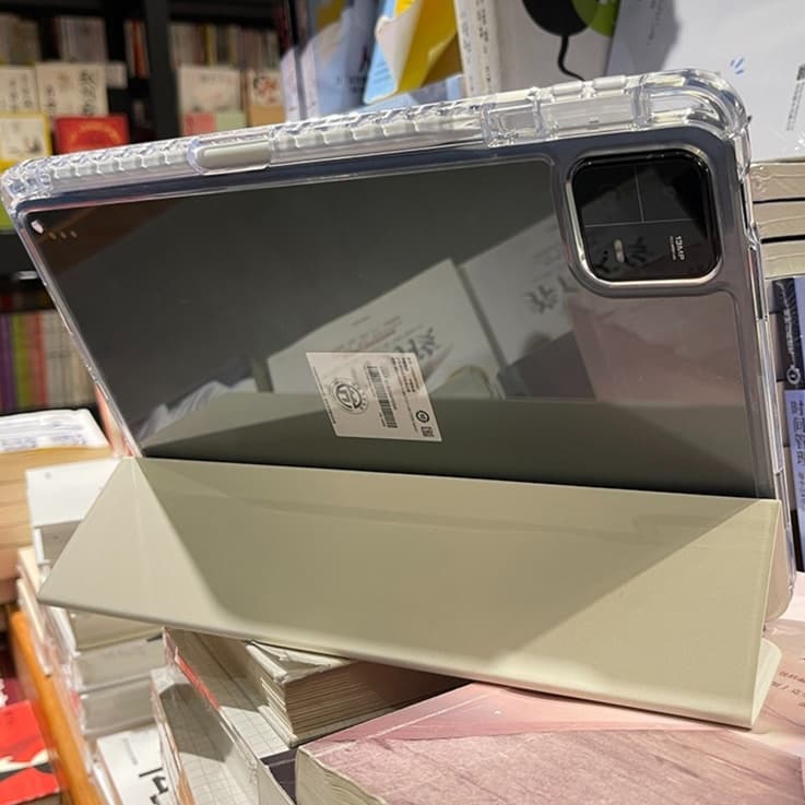 タブレットケース 透明保護カバー 折り畳みスタンド機能付き Xiaomi / Redmiタブレット