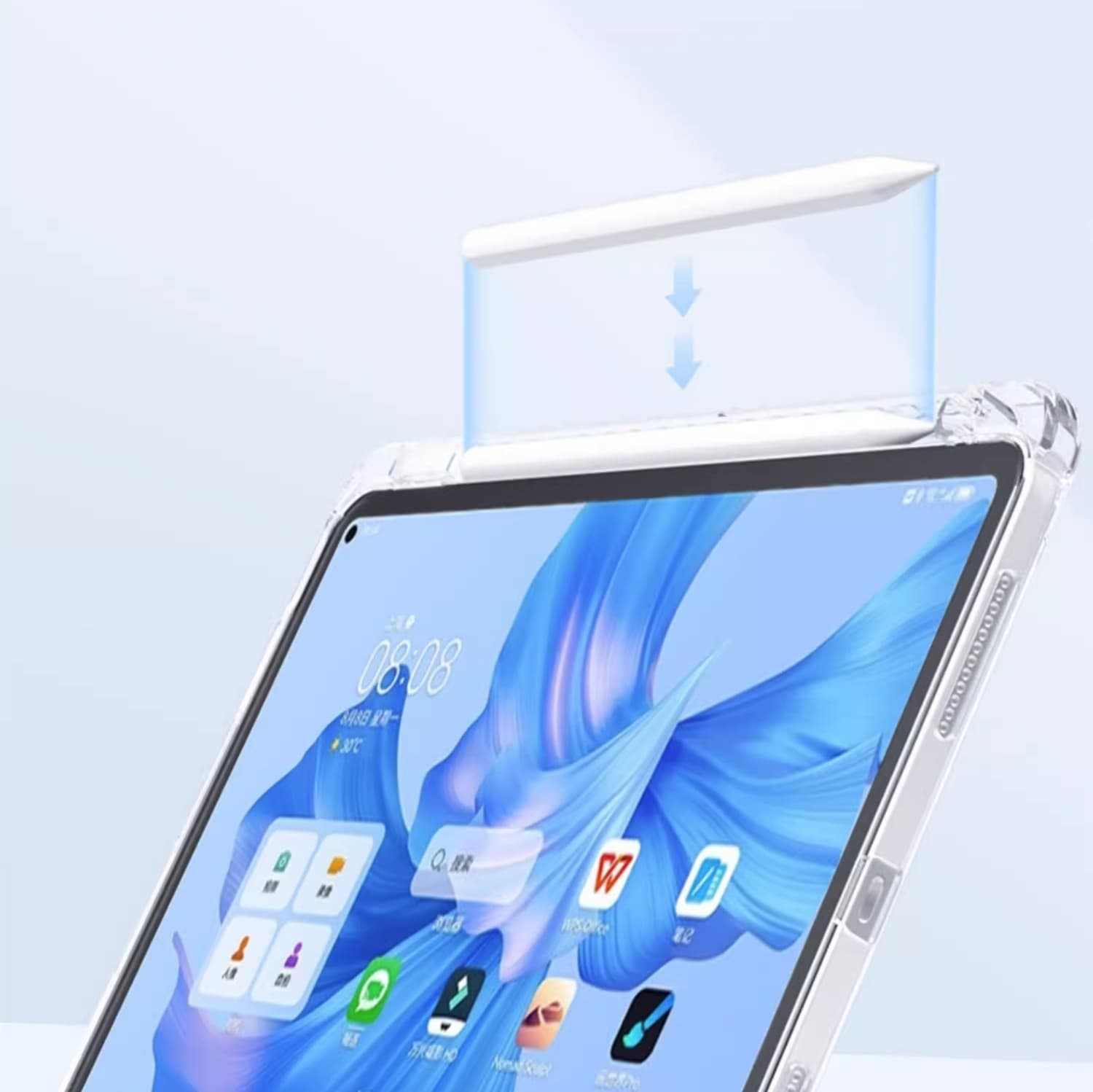 タブレットケース 透明保護カバー 折り畳みスタンド機能付き Xiaomi / Redmiタブレット