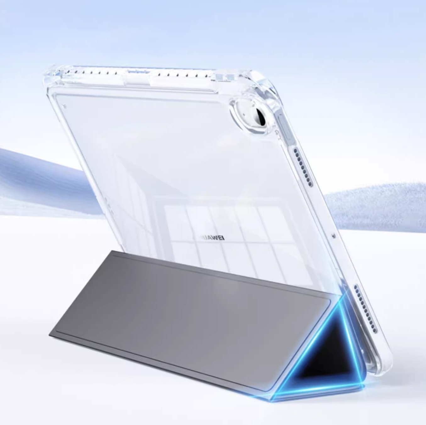 タブレットケース 透明保護カバー 折り畳みスタンド機能付き Xiaomi / Redmiタブレット