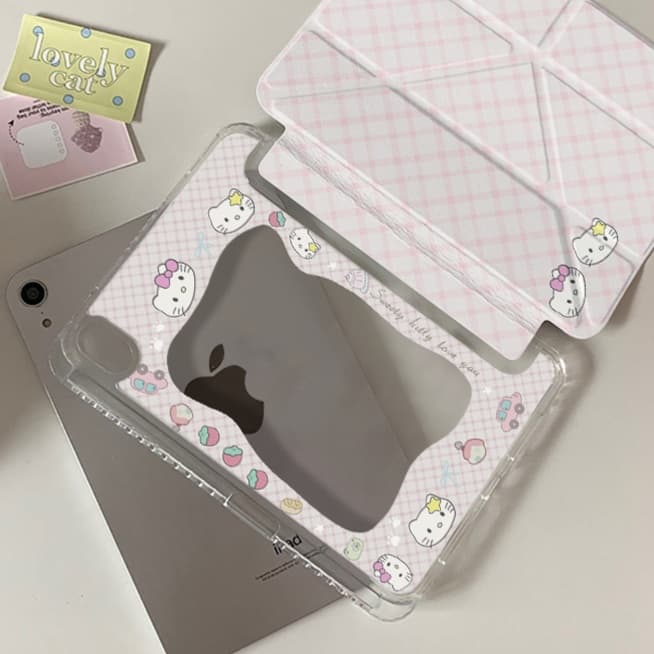 タブレットケース かわいい猫柄 折り畳み式タブレット保護カバー iPad/iPad Air/iPad Pro/mini