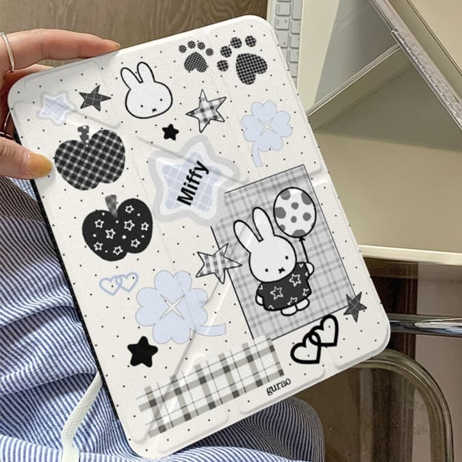 タブレットケース うさぎとりんごの可愛いタブレット保護カバー iPad/iPad Air/iPad Pro/mini