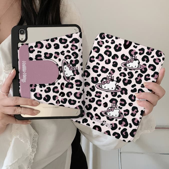タブレットケース 豹柄キティちゃん可愛いタブレット保護ケース iPad/iPad Air/iPad Pro/mini