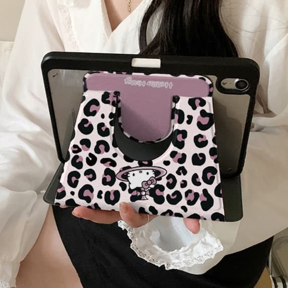 タブレットケース 豹柄キティちゃん可愛いタブレット保護ケース iPad/iPad Air/iPad Pro/mini
