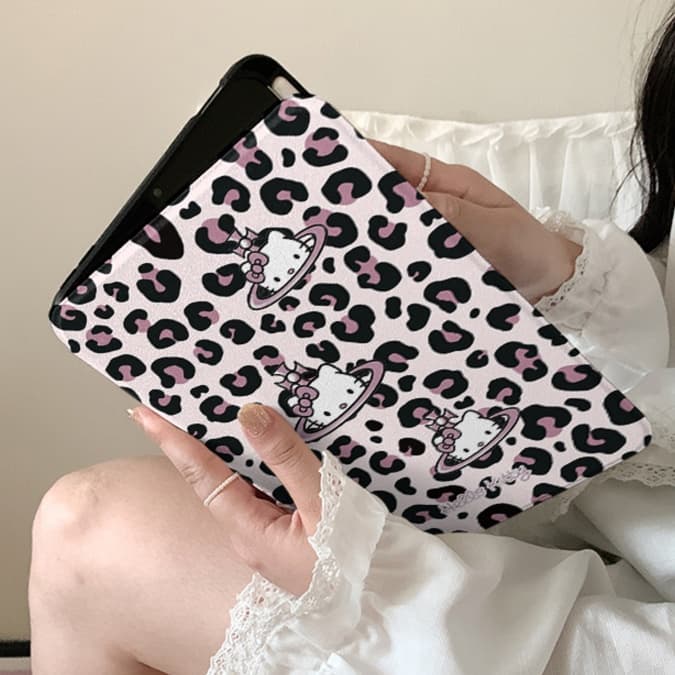 タブレットケース 豹柄キティちゃん可愛いタブレット保護ケース iPad/iPad Air/iPad Pro/mini