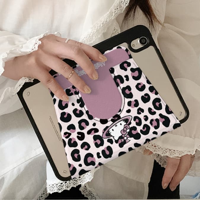 タブレットケース 豹柄キティちゃん可愛いタブレット保護ケース iPad/iPad Air/iPad Pro/mini
