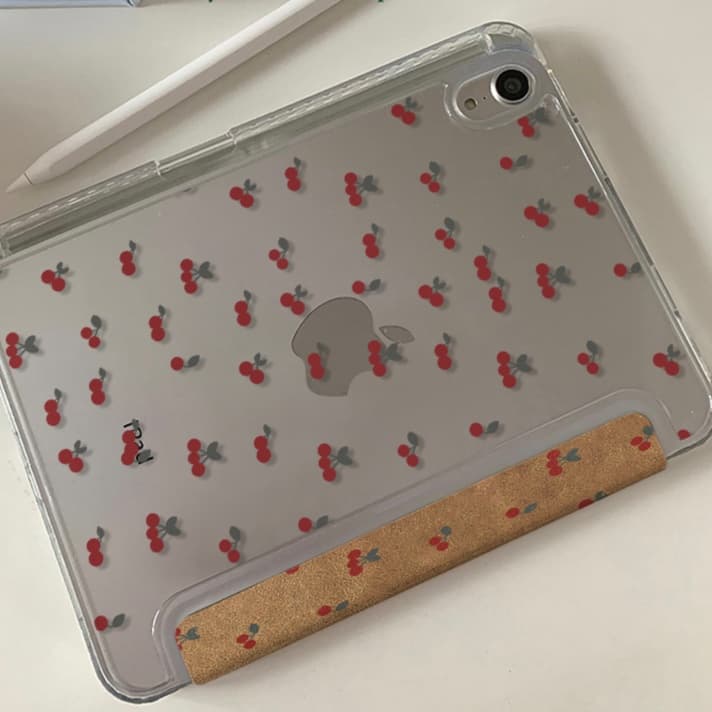 タブレットケース さくらんぼ柄 折りたたみ式保護タブレットケース iPad/iPad Air/iPad Pro/mini