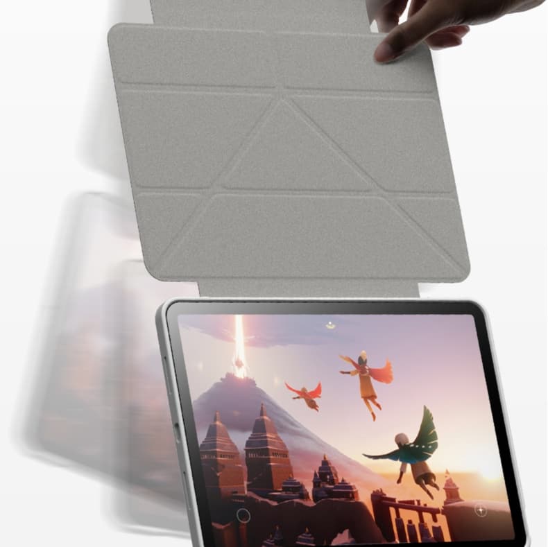 タブレットケース 磁気充電対応 筆収納機能付き透明保護ケース iPad/iPad Air/iPad Pro/mini