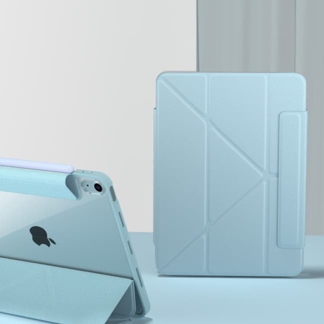 タブレットケース 磁気充電対応 筆収納機能付き透明保護ケース iPad/iPad Air/iPad Pro/mini