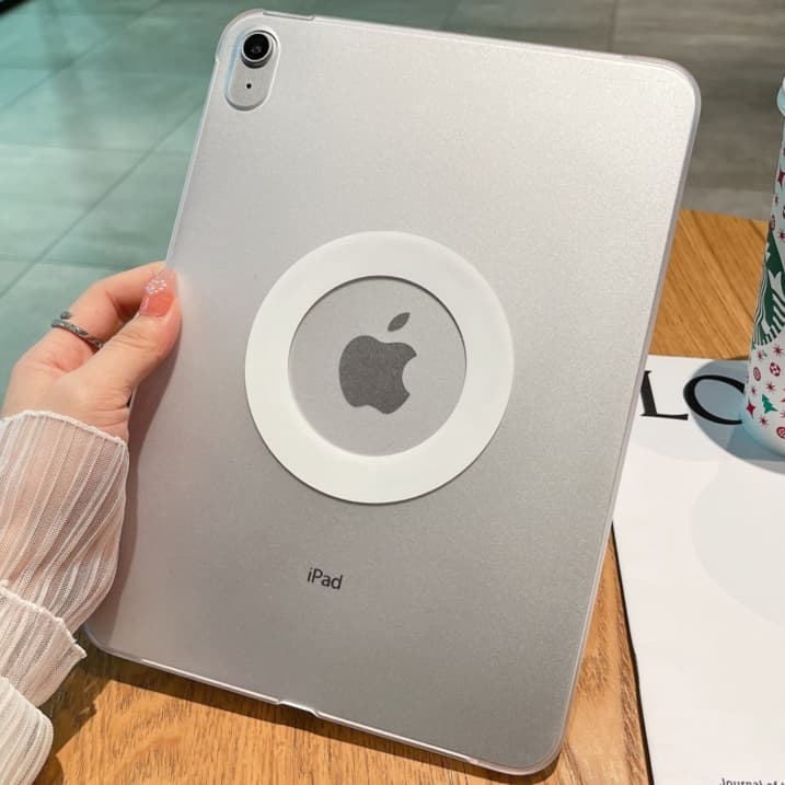 タブレットケース iPad/iPad Air/iPad PRo/mini/タブレットケース 磁石吸着円形リング付き薄型保護カバー（フィルム付き）