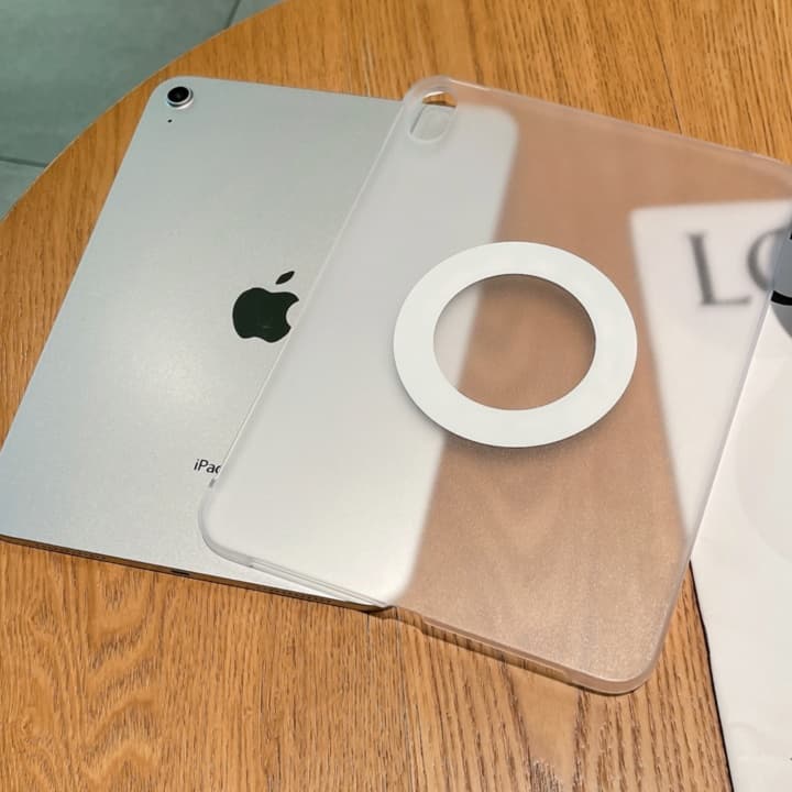 タブレットケース iPad/iPad Air/iPad PRo/mini/タブレットケース 磁石吸着円形リング付き薄型保護カバー（フィルム付き）