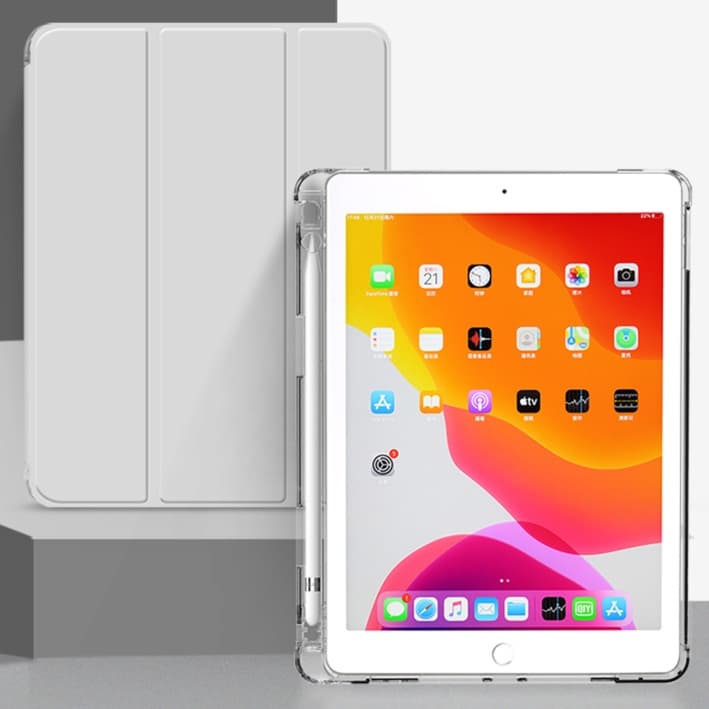 タブレットケース 三つ折り 薄型 透明背面保護ケース iPad/iPad Air/iPad Pro/mini