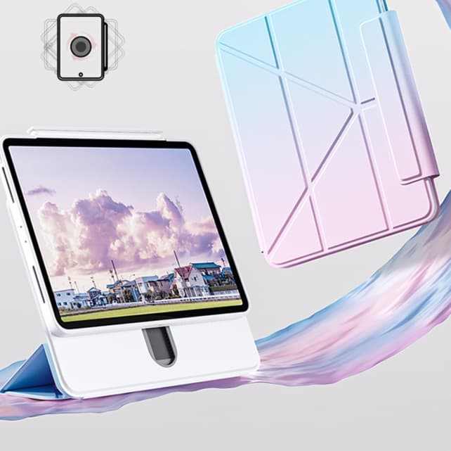 タブレットケース 多機能スタンド付き折りたたみ保護カバー iPad/iPad Air/iPad Pro/mini