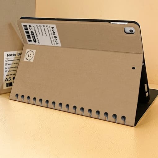 タブレットケース iPad保護カバー/ナチュラル風ノート型タブレットケース