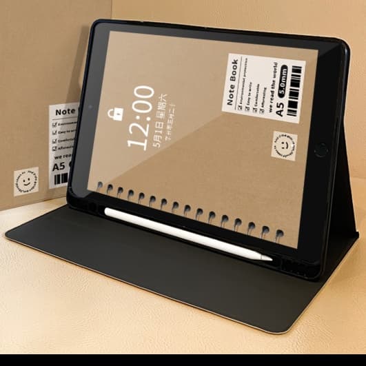 タブレットケース iPad保護カバー/ナチュラル風ノート型タブレットケース