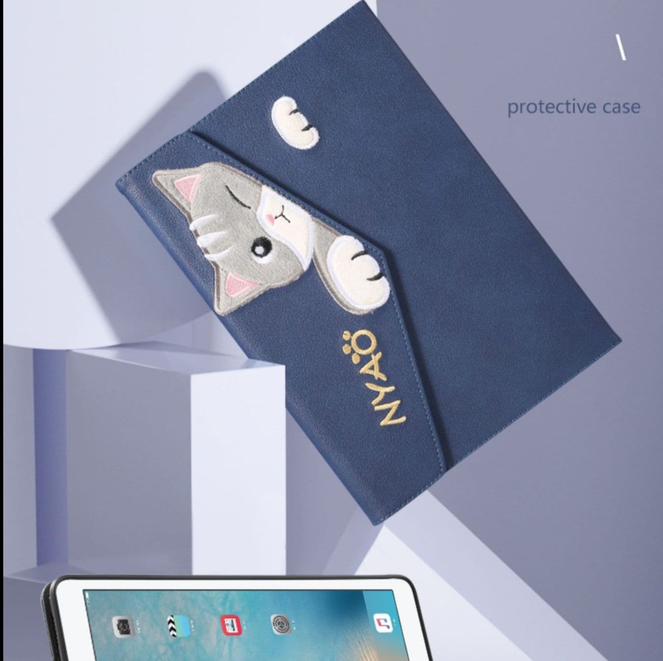 タブレットケース 猫のシルエット 子猫デザイン iPad/iPad Air/iPad Pro/mini iPad/iPad Air/iPad Pro/mini
