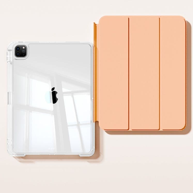 タブレットケース 透明背面板 三つ折り式保護カバー iPad/iPad Air/iPad Pro/mini