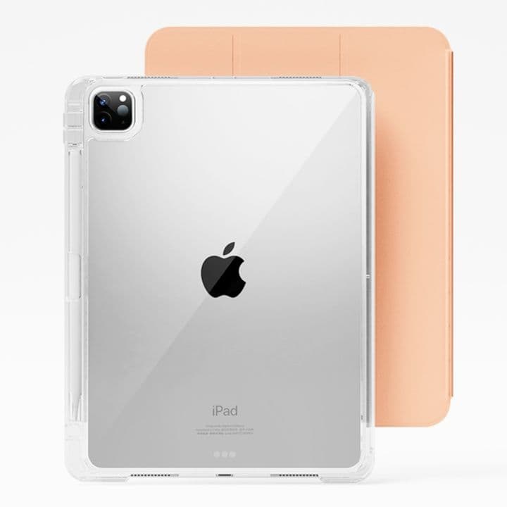 タブレットケース 透明背面板 三つ折り式保護カバー iPad/iPad Air/iPad Pro/mini