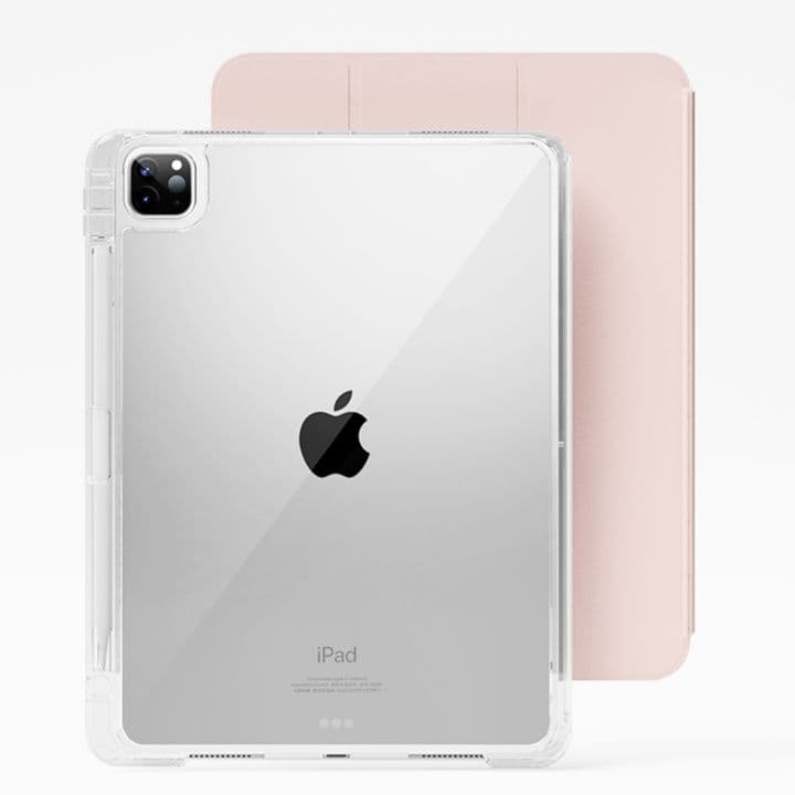 タブレットケース 透明背面板 三つ折り式保護カバー iPad/iPad Air/iPad Pro/mini