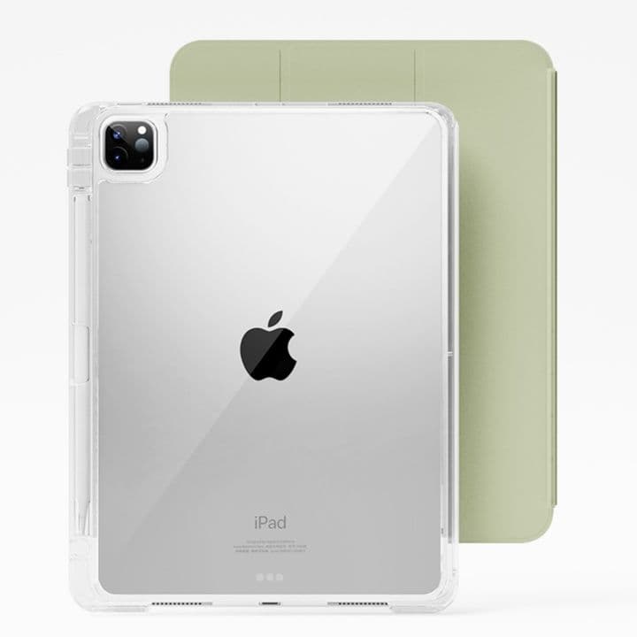 タブレットケース 透明背面板 三つ折り式保護カバー iPad/iPad Air/iPad Pro/mini