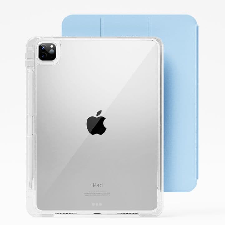 タブレットケース 透明背面板 三つ折り式保護カバー iPad/iPad Air/iPad Pro/mini